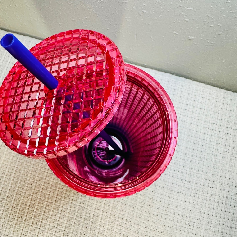 Starbucks Tumbler Studded Ombre‎ Pink Blue Venti Reusable Cup Straw - Picture 6 of 7